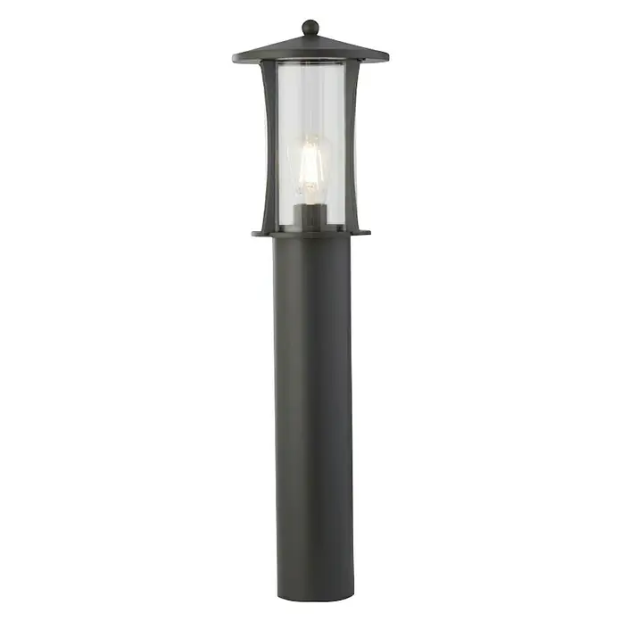 Searchlight Pagoda Sokkellamp voor buiten - Hoogte: 73 cm, Zwart - Vooraanzicht
