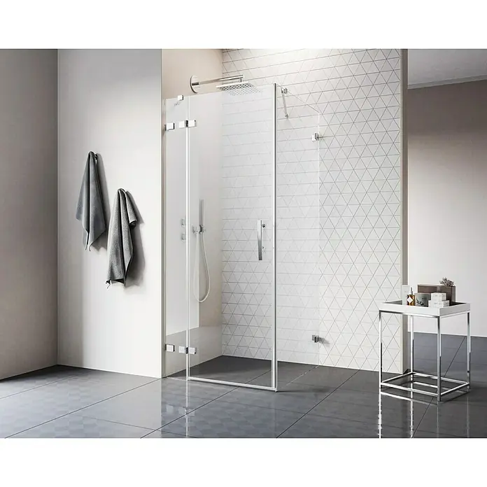 Camargue Air 2.0 Duschwand C78 - B x H: 97 x 200 cm, Beschichtet, Stärke: 8 mm, Chrom - Stimmungsaufnahme