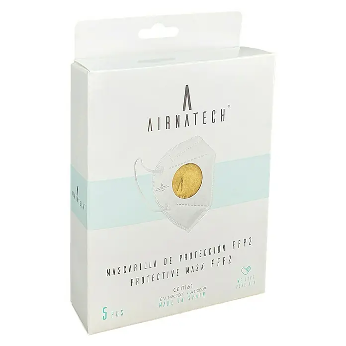 Mascarilla AIRNATECH AIR-E013® - FFP2, 5 ud., Marrón - Vista frontal