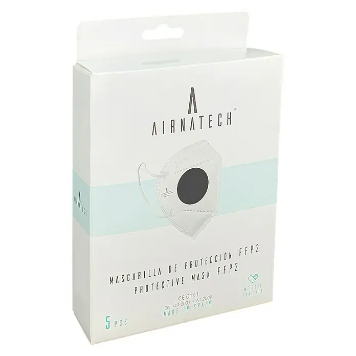 Mascarilla AIRNATECH AIR-E013® - FFP2, 5 ud., Negro - Vista frontal