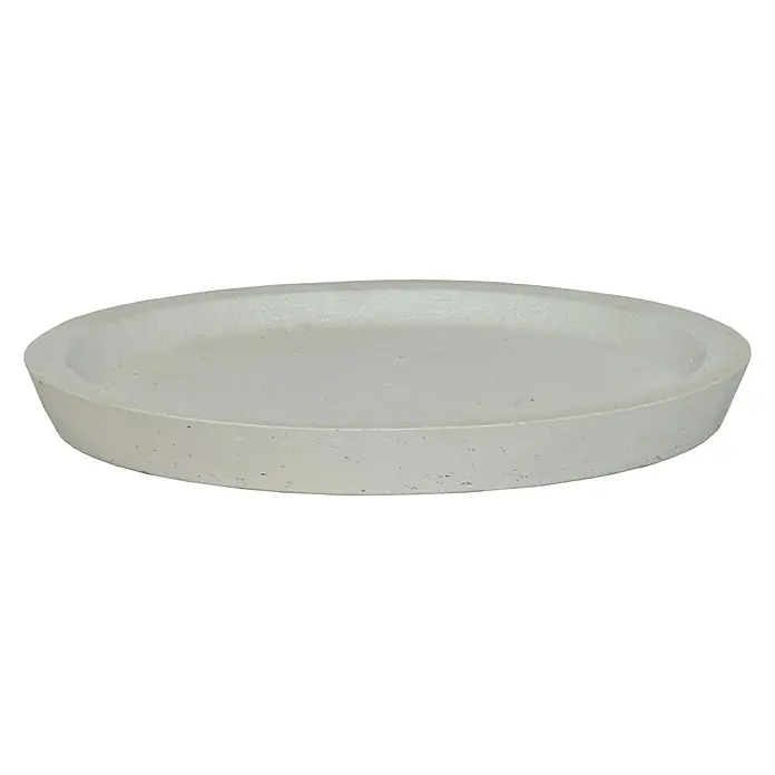 Blumentopf-Untersetzer - Max. Außendurchmesser: 41 cm, Beton, Weiß - Vorderansicht
