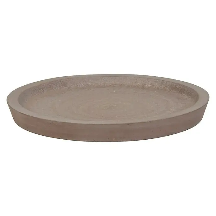 Blumentopf-Untersetzer - Max. Außendurchmesser: 48 cm, Beton, Taupe - Vorderansicht