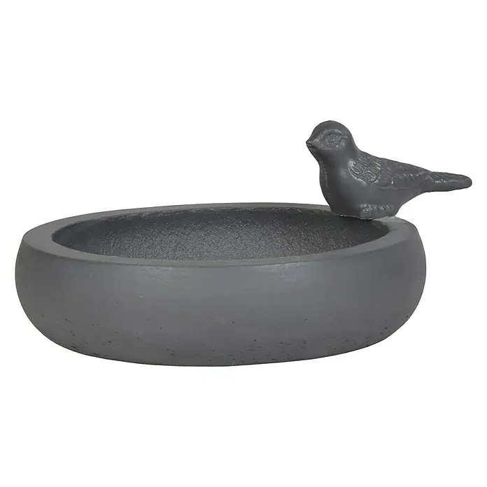 Vogeltränke Foggia - Anthrazit, Ø x H: 28 x 13 cm - Vorderansicht