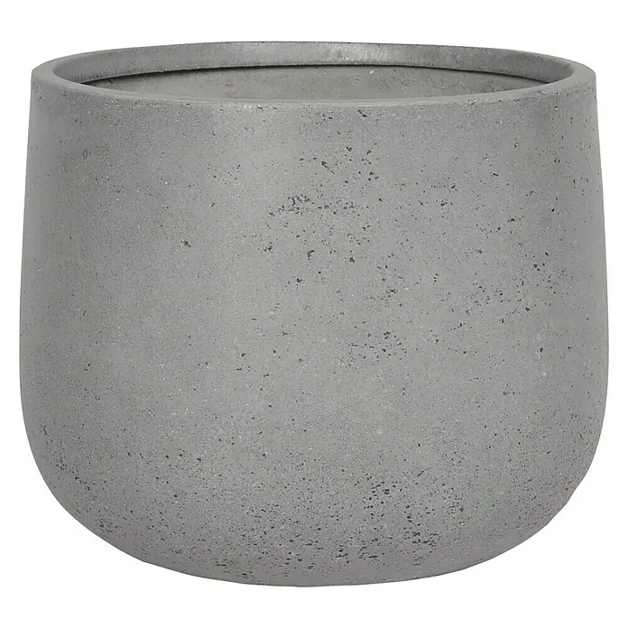 Pflanztopf Monza - Außenmaß (Ø x H): 44 x 36 cm, Kunststoff, Grau - Vorderansicht