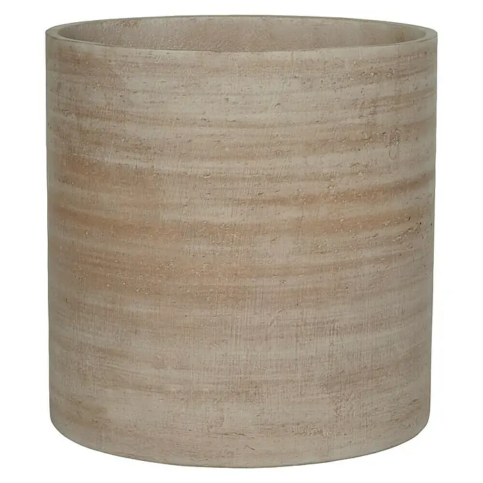 Pflanztopf Ferrara - Außenmaß (Ø x H): 33 x 32 cm, Beton, Cappuccino - Vorderansicht