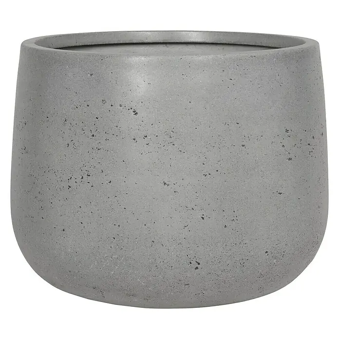Pflanztopf Monza - Außenmaß (Ø x H): 55 x 43 cm, Kunststoff, Grau - Vorderansicht