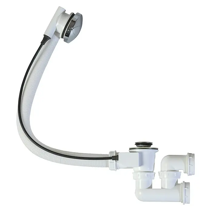 Válvula para bañera automática con sifón - 1½", Polipropileno, Apto para: Bañeras - Vista angular