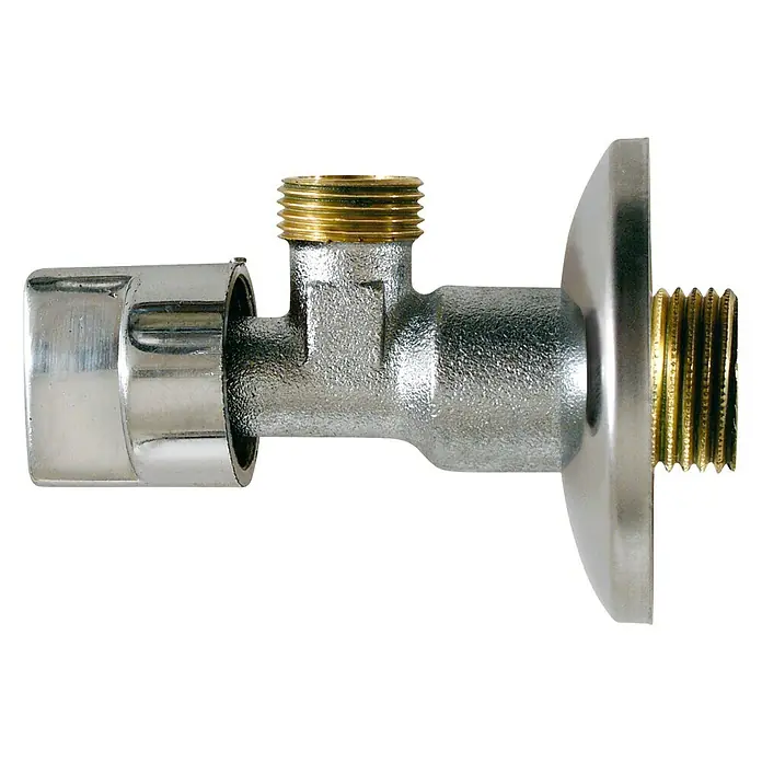 Llave de escuadra - Rosca exterior: ½'' × ⅜'', Cromado - Vista de perfil izquierdo