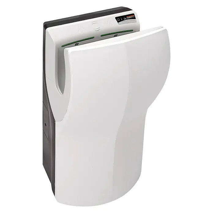 Mediclinics Secador de manos automático Dualflow - 1.500 W, Velocidad del aire: 410 km/h - Vista angular