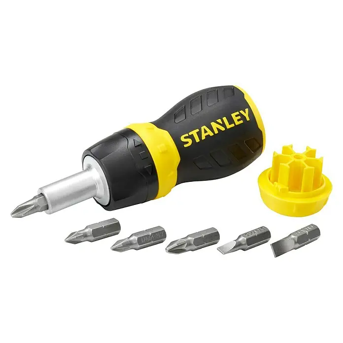 Stanley Vergaser Schraubendreher Stubby - 7 -tlg. - Diagonale Ansicht