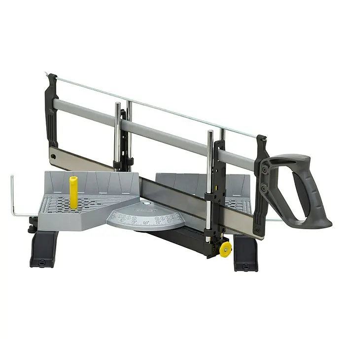 Stanley Gehrungslade 1-20-800 mit Säge - 560 x 143 x 95 mm - Diagonale Ansicht