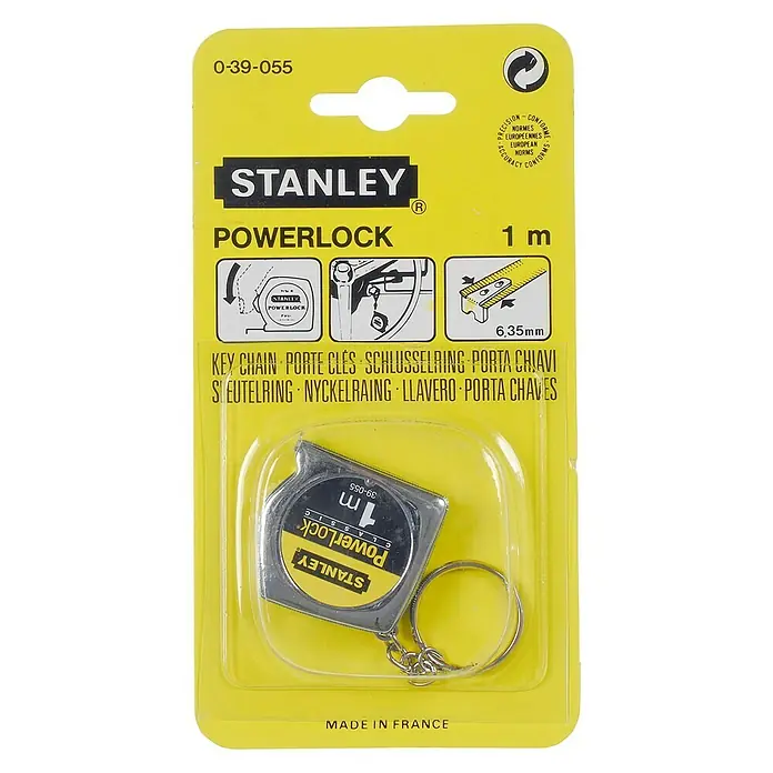 Stanley Kapselbandmaß Powerlock - Länge Maßband: 1 m - Vorderansicht