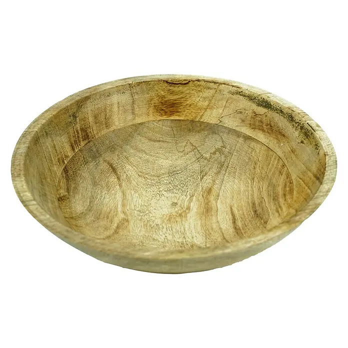 Holzschale - Ø x H: 30 x 8 cm, Rund, Mangoholz - Ansicht von oben