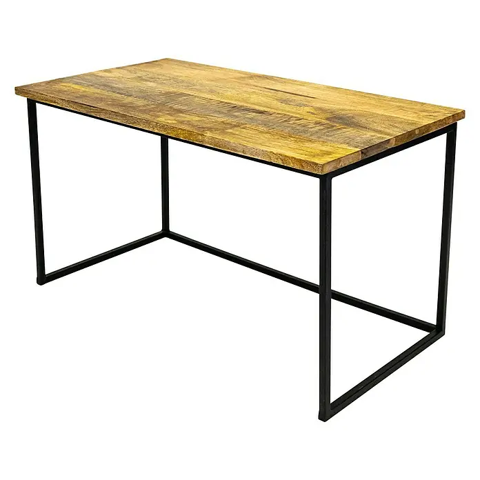 Beistelltisch - 80 x 46 x 45 cm, Mangoholz - Diagonale Ansicht