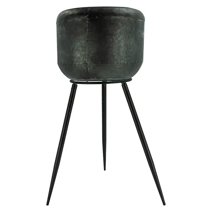 Pflanztopf - Metall, Schwarz, Ø x H: 31 x 67,5 cm - Vorderansicht