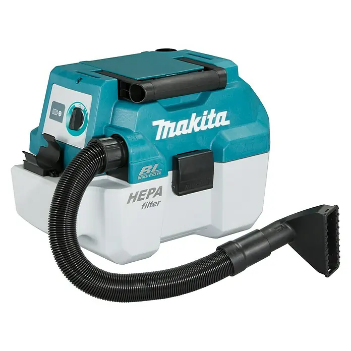 Makita Akku-Nass-Trockensauger DVC750LZX3 - 18 V, Ohne Akku - Diagonale Ansicht