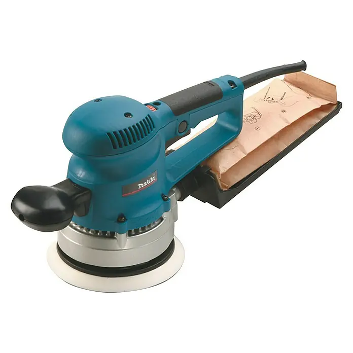 Makita Exzenterschleifer BO6030JX - 310 W, Durchmesser Schleifteller: 150 mm - Diagonale Ansicht