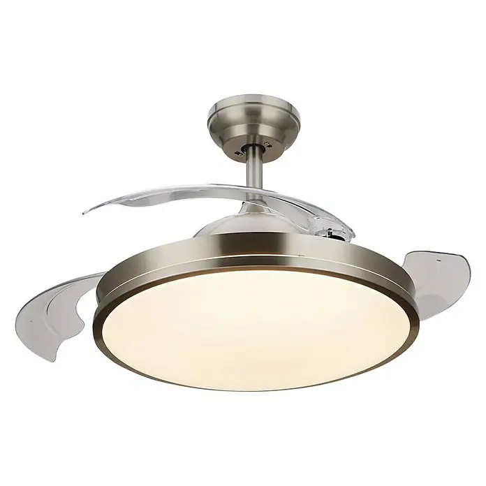 Philips Ventilador de techo Atlas Nickel - Diámetro: 106 cm, Transparente, 48 W, DC - Vista ascendente