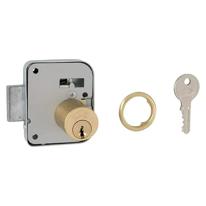 JiS Cerradura para muebles CFE 1130 - L x An x Al: 56 x 45 x 30 mm, Diámetro cilindro: 20 mm, Específico para: CFE - Vista angular