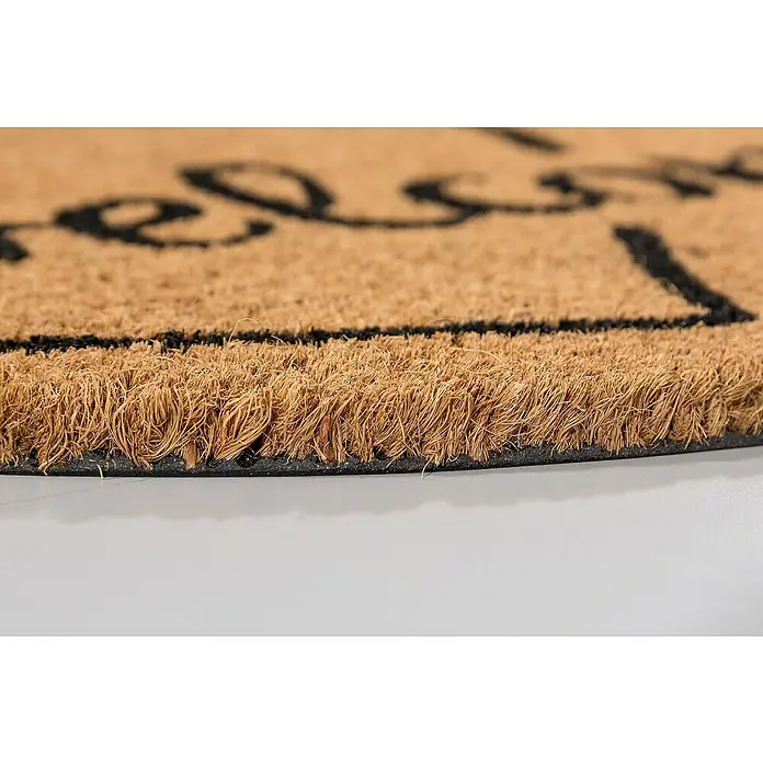 Astra Kokosfußmatte Coco Smart - Herz Home, Kokosbraun/Schwarz, 60 x 40 cm - Detailaufnahme