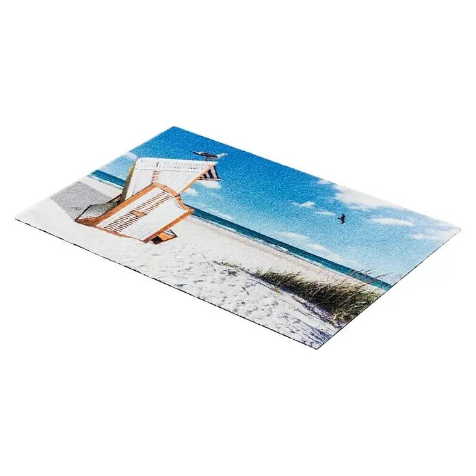 Astra Fußmatte Deco Print - Strand, Bunt, 40 x 60 cm, 100 % Polyamid - Diagonale Ansicht