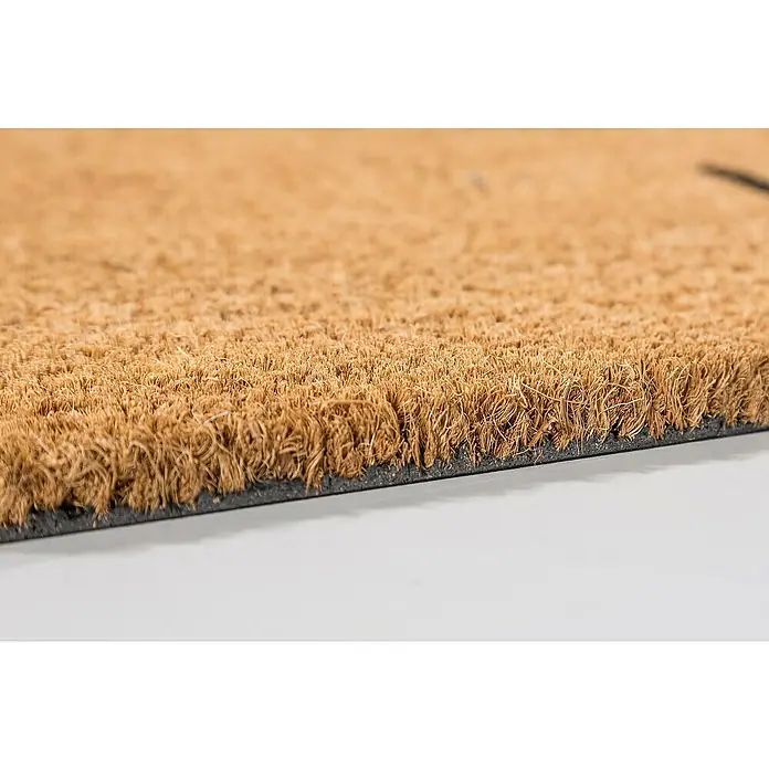 Astra Kokosfußmatte Coco Smart - Welcome Home, Kokosbraun/Schwarz, 60 x 40 cm - Detailaufnahme