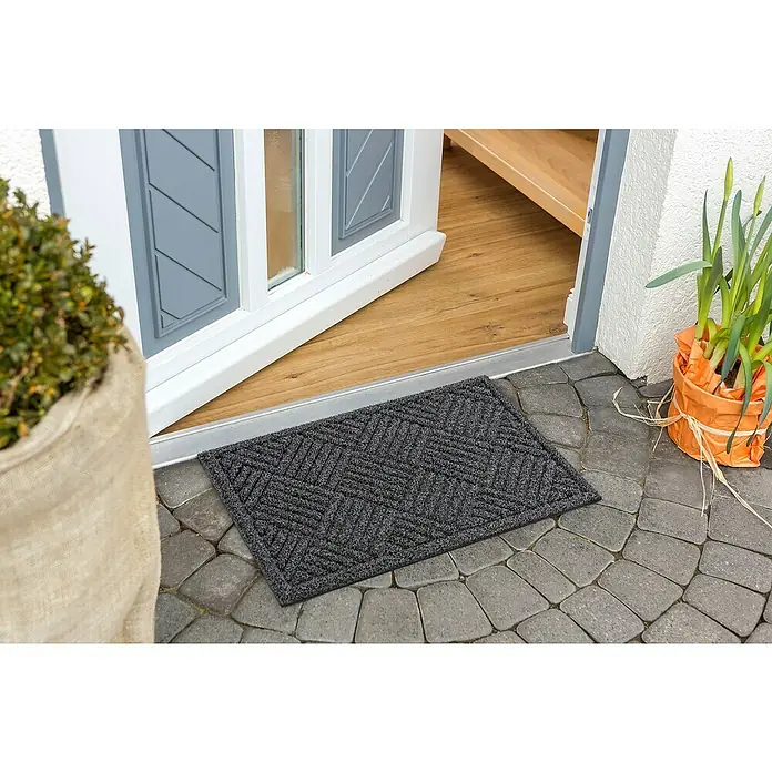Astra Fußmatte Scraper Design - Anthrazit, 45 x 75 cm, 100% Polypropylen - Stimmungsaufnahme