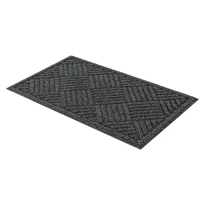 Astra Fußmatte Scraper Design - Anthrazit, 45 x 75 cm, 100% Polypropylen - Diagonale Ansicht