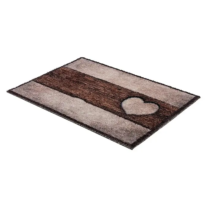 Astra Sauberlaufmatte Pure & Soft - L x B: 50 x 70 cm, Herz - Diagonale Ansicht