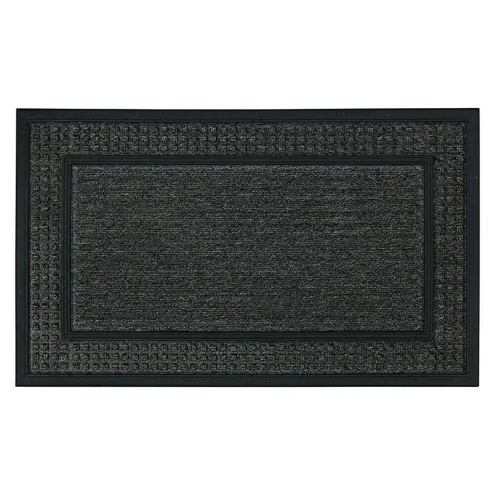 Astra Border Star Fußmatte - Grau, 80 x 50 cm, 100 % Polypropylen - Draufsicht