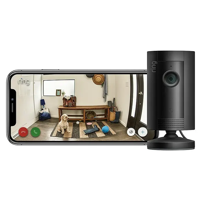 Ring Innenkamera Indoor Cam - Netzbetrieben, 1.080 Pixel (Full HD), Schwarz - Vorderansicht