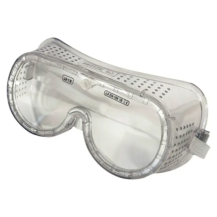 Gafas de seguridad Monoblock - Transparente, Cinta de sujeción ancha, PVC - Vista angular