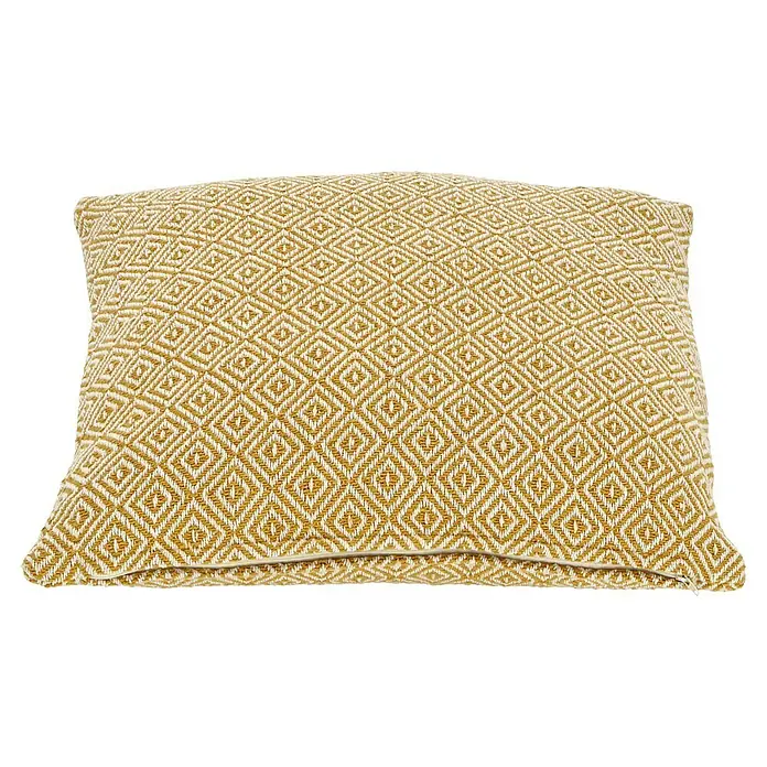 Kissen Zigzag - Gelb, 45 x 45 cm, 100 % Baumwolle - Diagonale Ansicht