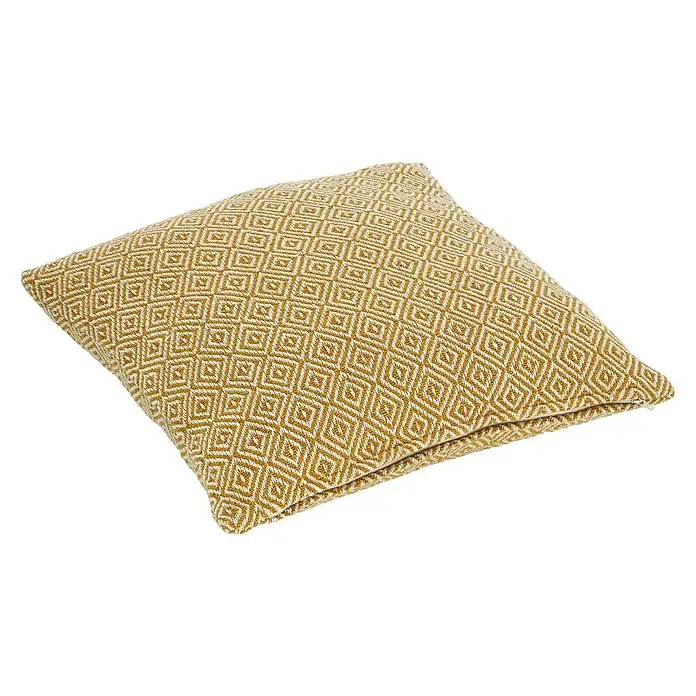 Kissen Zigzag - Gelb, 45 x 45 cm, 100 % Baumwolle - Diagonale Ansicht