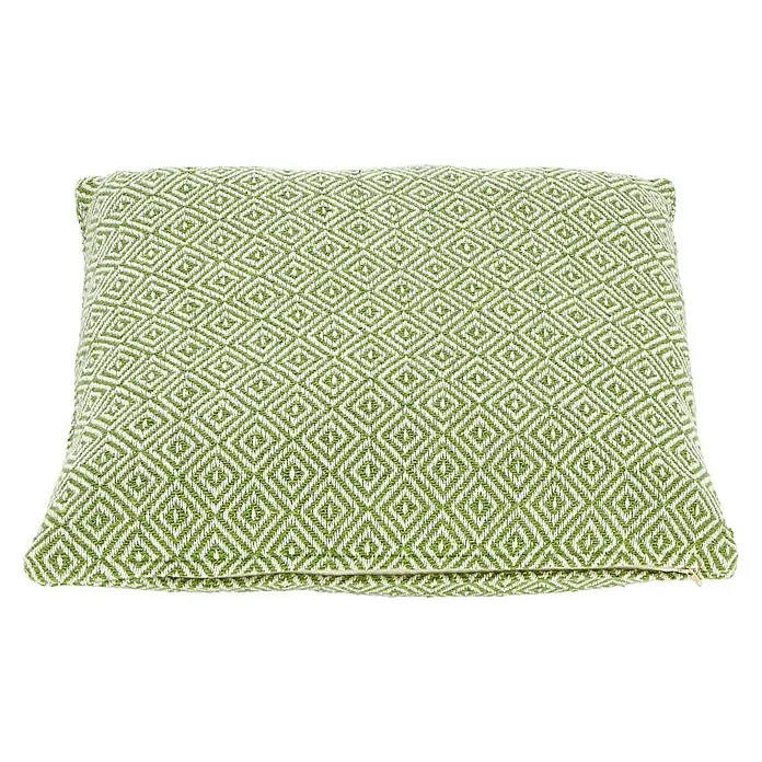 Kissen Zigzag - Grün, 45 x 45 cm, 100 % Baumwolle - Diagonale Ansicht