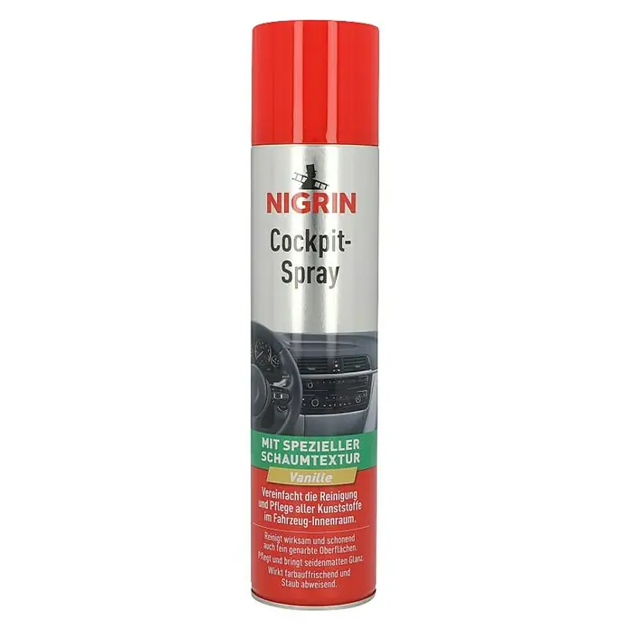 Nigrin Cockpit-Spray - 400 ml, Vanille - Vorderansicht