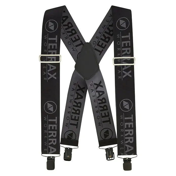 Terrax Workwear Hosenträger - Schwarz - Vorderansicht