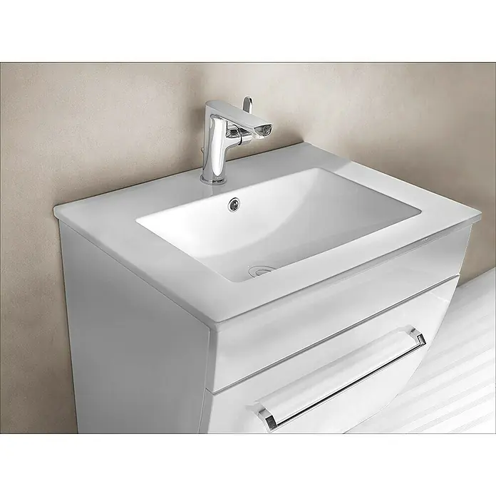 Camargue Orion Waschtischunterschrank - 59,7 x 45,5 x 52,5 cm, Weiß, Glänzend - Detailaufnahme