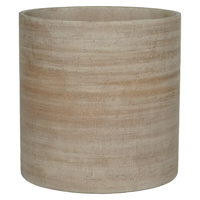 Pflanztopf Ferrara - Außenmaß (Ø x H): 26 x 24 cm, Beton, Cappuccino - Vorderansicht