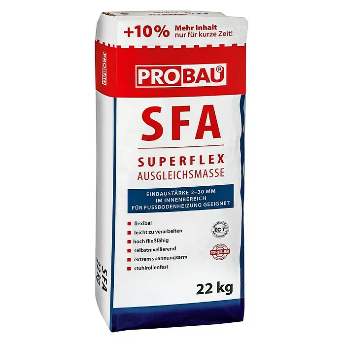 Probau Bodenausgleichsmasse Superflex SFA - 22 kg - Vorderansicht