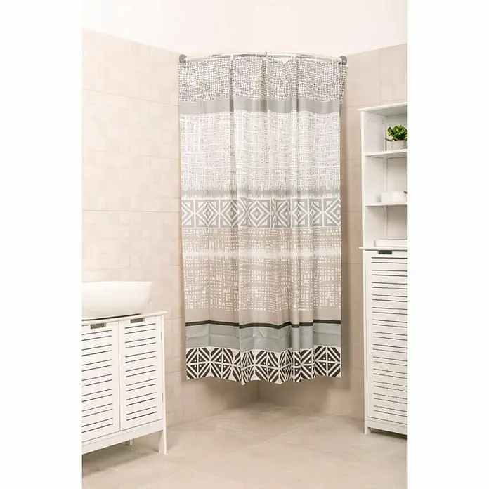 Peva zavjesa za tuširanje Emotion - 180 x 180 cm, Krem boja - Živopisni prikaz