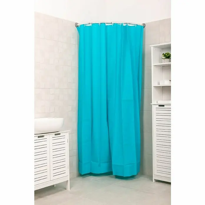 Peva zavjesa za tuširanje Turquoise - 180 x 200 cm, Plave boje - Živopisni prikaz