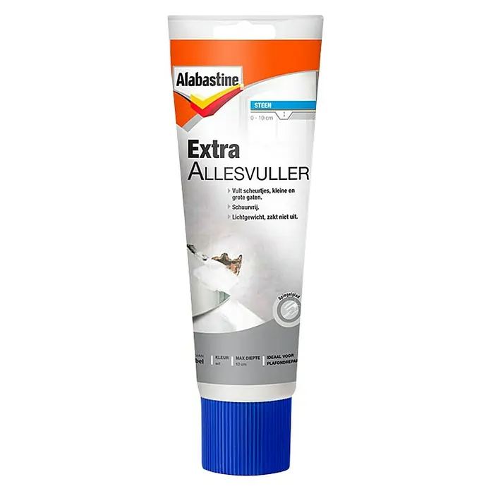 Alabastine Vulmiddel Extra Allesvuller Steen - 200 ml, Tube, Wit - Vooraanzicht