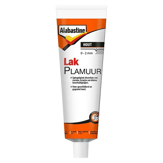 Alabastine Lakplamuur - 225 g, Tube, Wit - Vooraanzicht