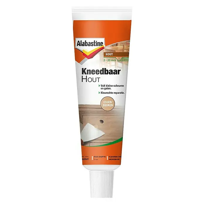 Alabastine Houtplamuur Kneedbaar - 75 g, Tube, Essen/Beuken - Vooraanzicht