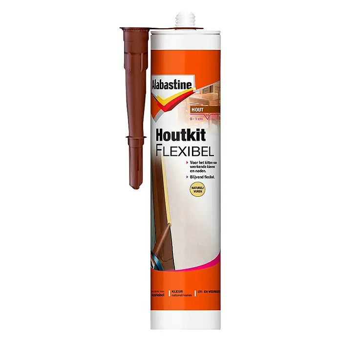 Alabastine Houtvulpasta Houtkit Flexibel Naturel/Vuren - 300 ml, Kunststof patroon - Vooraanzicht