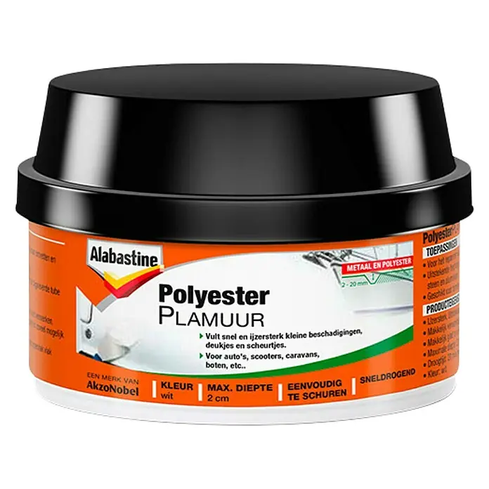 Alabastine Polyester-fijnplamuur - 400 g, Wit - Vooraanzicht