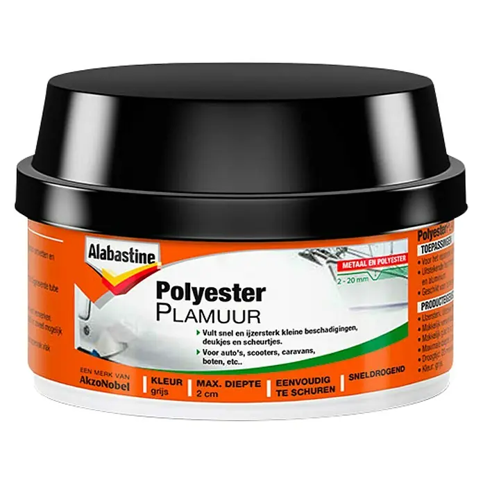 Alabastine Polyester-fijnplamuur - 400 g, Grijs - Vooraanzicht