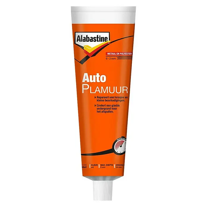Alabastine Reparatiemiddel Auto Plamuur - 125 g, Tube - Vooraanzicht