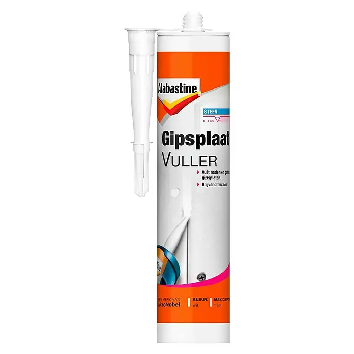 Alabastine Vulmiddel Gipsplaat - 310 ml, Kunststof patroon, Wit - Vooraanzicht
